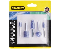 STANLEY ŠLIFAVIMO AKMENYS 5vnt. fi = 6mm (rutulys, didelis ir mažas cilindras, kūgis, ovalas)