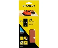 STANLEY ŠVITRINIS POPIERIUS 93x190mm P120 /5vnt. 8 SKYLĖS SU KIBUKU
