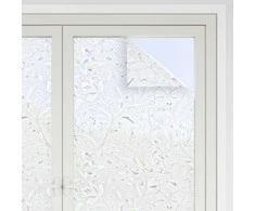 Elektrostatinė langų plėvelė Gėlių raštas 60 x 500 cm PVC
