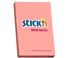 Stickxb4N Lipnūs lapeliai Stick´N 21162, 51x76mm, 100 lapelių,,neoninės rožinės spalvos