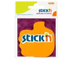 Stickxb4N Lipnūs lapeliai Stick´N 21178, rankos formos, 50 lapelių, oranžinės spalvos, blisteryje