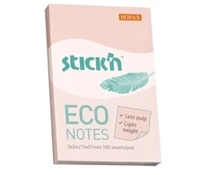Stickxb4N Lipnūs lapeliai StickN, 21742, Eco, 76x51mm, 100 lapelių, rožinės spalvos