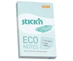 Stickxb4N Lipnūs lapeliai StickN, 21743, Eco, 76x51mm, 100 lapelių, melsvos spalvos