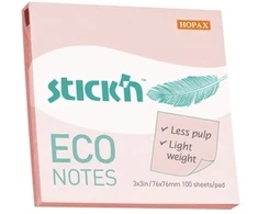 Stickxb4N Lipnūs lapeliai StickN, 21746 ,Eco, 76x76mm, 100 lapelių, rožinės spalvos