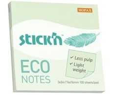 Stickxb4N Lipnūs lapeliai StickN, 21748, Eco, 76x76mm, 100 lapelių, žalsvos spalvos
