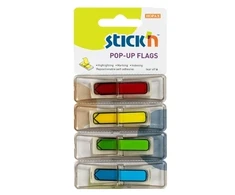 Stickxb4N *Plastikiniai žymekliai Stick´N 26018, 45x12mm, strėlytės formos, 4 spalvos po 30 vnt.,blisteryje