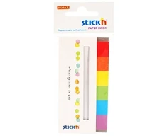 Stickxb4N Popieriniai žymekliai StickN, 21598, Vaivorykštė, 6 spalvos po 30 lapelių, 45x15mm