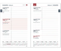 Stilingas jaunuolio kalendorius Baltas Raven, 11×17,7 cm