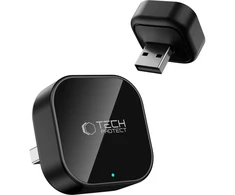 TECH-PROTECT ULTRABOOST CA01 APPLE CARPLAY / ANDROID AUTO ADAPTERIS USB BLUETOOTH 5.4 MATINĖ JUODA
