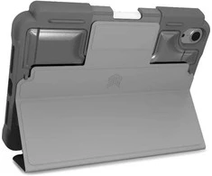 STM Dux Plus - Rugged dėklas skirtas iPad mini 7 (2024) / mini 6 (2021) MIL-STD-810G with Apple Pieštukas Holder (Juodas)