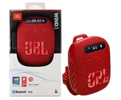 Belaidė kolonėlė JBL Wind 3 su laikikliu ant vairo, raudona