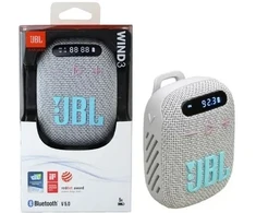 Store24 Belaidė kolonėlė JBL Wind 3 su laikikliu ant vairo, pilkos spalvos