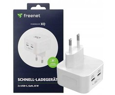Store24 FREENET BASICS 35W GaN Baltas CUBE 2X USB-C laidinis įkroviklis