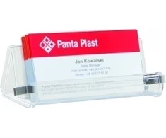Stovas vizitinėms kortelėms Panta Plast, 110x55mm, plastikinis, skaidrus