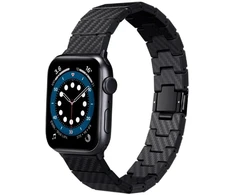 Straps And Bands Pitaka Carbon fiber strap, juodas - AW Ultra 2/1(49mm) 9/8/7 (45mm)/6/SE/5/4 (44mm)/3/2/1 (42mm)