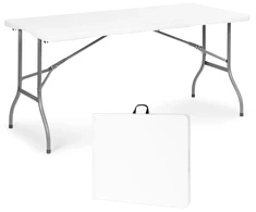 Sudedamas sodo kateringinis stalas 153×70 cm, lagamino tipo, baltas MultiGarden