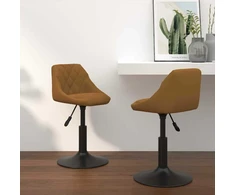 Sukamosios valgomojo kėdės 2 pcs Ruda 46 x 44 x 77.5 cm