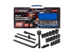 Grąžtas Sukimo galvučių ir adapterių komplektas ROCKFORCE 24 vnt