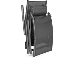 Multi Garden Pilkas reguliuojamas sulankstomas gultas 150-180 cm