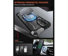 SupCase UB GRIP MAG MagSafe Samsung Galaxy S26 dėklas juodos spalvos