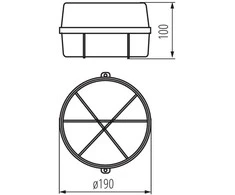 Šviestuvas Kanlux INES 70525, 100W, E27, IP43, baltas