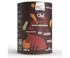 SYTA MICHA Chef Pork with vegetables – drėgnas ėdalas šunims – 400g