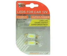T Way Automobilio lemputė C5W, LED, balta, 12 V