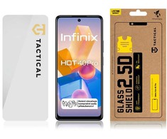 Tactical apsauginis stiklas Shield 2.5D skirtas Infinix Hot 40 Pro skaidrus