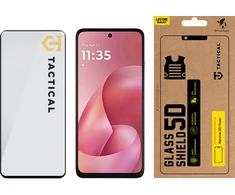 Tactical Apsauginis stiklas Shield 5D for Motorola Moto G57 Power juodos spalvos