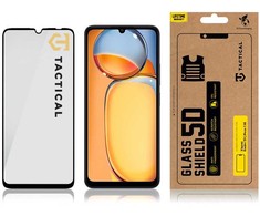 Tactical apsauginis stiklas Shield 5D skirtas Xiaomi Redmi 13C 4G/5G/ Poco C65 su juodos spalvos krašteliu