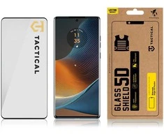 Tactical apsauginis stiklas Shield 5D skirtas Motorola Edge 50 Fusion su juodos spalvos krašteliu