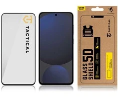 Tactical Apsauginis stiklas Shield 5D skirtas Samsung Galaxy S24 FE su juodos spalvos krašteliu