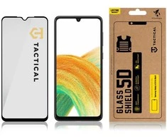 Tactical apsauginis stiklas Shield 5D skirtas Samsung Galaxy A33 5G su juodos spalvos krašteliu