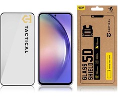 Tactical apsauginis stiklas Shield 5D skirtas Samsung Galaxy A56 su juodos spalvos krašteliu