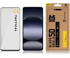 Tactical apsauginis stiklas Shield 5D skirtas Xiaomi Redmi Note 14 4G/5G su juodos spalvos krašteliu