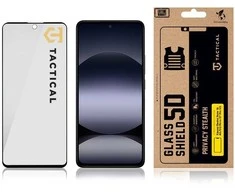 Tactical Apsauginis stiklas Shield Privacy Stealth 5D skirtas Xiaomi Redmi Note 14 4G/5G/Poco X7 Pro 5G Juodas