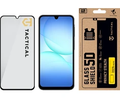 Tactical Apsauginis stiklas Shield Privacy Stealth 5D skirtas Samsung Galaxy A17 4G/5G juodos spalvos
