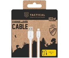 Tactical Taktinis siūlų kabelis USB-A/Lightning 1m baltos spalvos