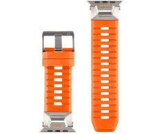 Tactical Tough Band for Apple Watch Ultra Safety Oranžinis/Sidabrinis