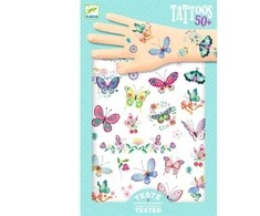 KNYGA Djeco Tatuiruotės - Drugeliai (50+ tatuiruočių) ( DJ09249 )