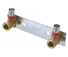 Tdm_Brass Montažinė plokštė su presuojamom alkūnėm, D16-1/2″