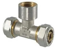 Tdm_Brass Užveržiamas trišakis 1055, 1/2″ x 16 mm, vidinis sriegis