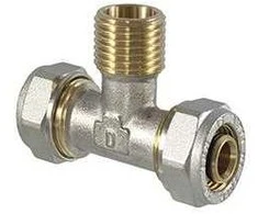 Tdm_Brass Užveržiamas trišakis 1060, 1/2″ x 16 mm, išorinis sriegis