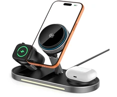 Tech-Protect A51 ArcticBoost 3in1 Magnetinis MagSafe belaidis įkroviklis 25W QI2.2 juodos spalvos