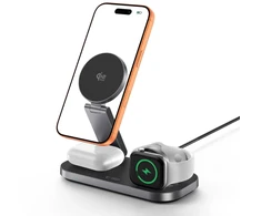 TECH-PROTECT A52 3IN1 MAGNETINIS MAGSAFE BELAIDIS ĮKROVIKLIS 25W QI2.2 Juodas