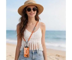 Tech-Protect C10S ROPE CROSSBODY & WRIST Oranžinis/TITANIUM