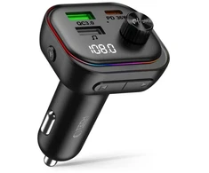 Tech-Protect CC07 3 PRIEVADŲ AUTOMOBILINIS ĮKROVIKLIS PD 54W + FM SIŲSTUVAS BLUETOOTH Juodas
