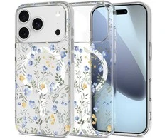 Tech-Protect FlexAir MagSafe dėklas skirtas Apple iPhone 17 Pro – Daisies with Leaves
