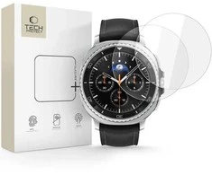Tech-Protect Glass Fit+ 2-pack apsauginis stiklas skirtas Samsung Galaxy Watch 8 Classic 46 mm – transparent