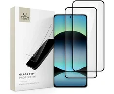 Spigen Tech-Protect Glass Fit +2 vnt. apsauginis stiklas for Xiaomi Redmi Note 14 4G / 5G – juodos spalvos
